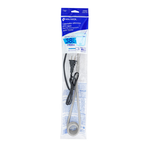 Calentador de inmersión p/agua #10 de 38 L, 1900 W, Volteck | CAGU-10 | 49981