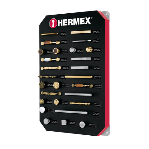 Exhibidor con jaladeras y perillas, 1 tablero, HERMEX | EX-HE-JP1 | 53001