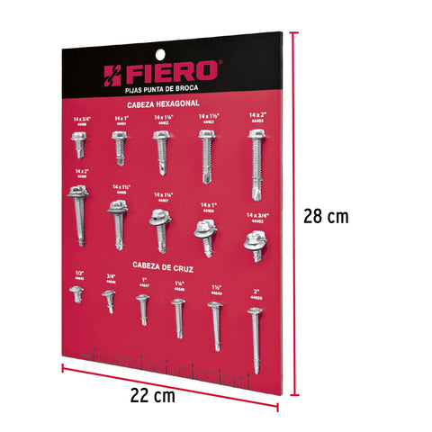 Exhibidor FIERO de pijas punta de broca | EXF-PIBR | 55549
