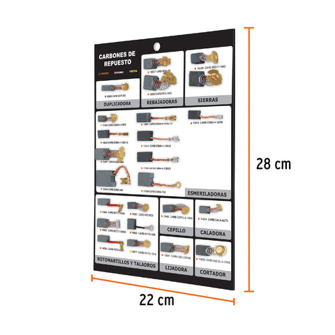 Exhibidor Truper de carbones de repuesto | EXT-CARB | 55566
