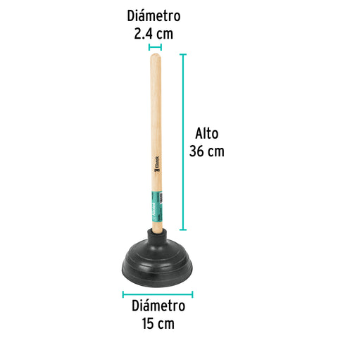 Bomba destapacaños de 15 cm, KLINTEK | BODE-6 | 55850