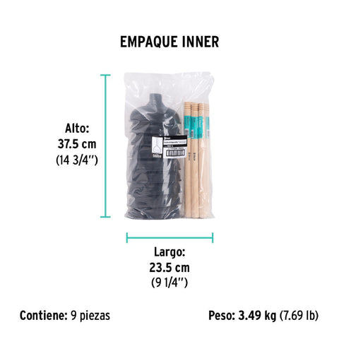 Bomba destapacaños de 15 cm, KLINTEK | BODE-6 | 55850