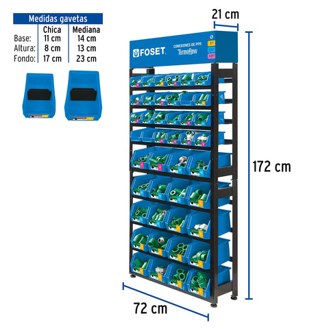 Rack con conexiones de PPR, FOSET | R-CV-FOS | 55861