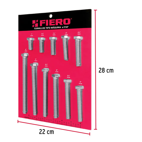 Exhibidor FIERO con tornillos tipo máquina, 7/16' | EXF-TORM-7/16 | 55899