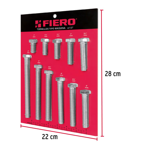 Exhibidor FIERO con tornillos tipo máquina, 1/2' | EXF-TORM-1/2 | 55902