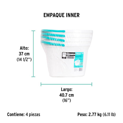 Cubeta plástica con exprimidor, 8L KLINTEK | CUBE-8E | 55961