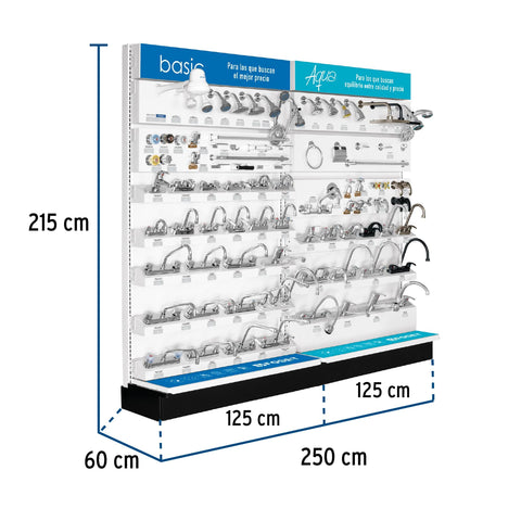 Exhibidor tipo góndola, FOSET BASIC AQUA | EX-BAQ-GO | 55980