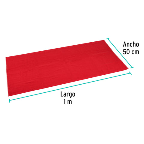 Franela roja de algodón de 1 m, KLINTEK | FRA-1R | 56027