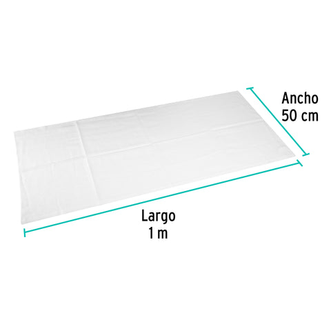 Franela blanca de algodón de 1 m, KLINTEK | FRA-1B | 56028