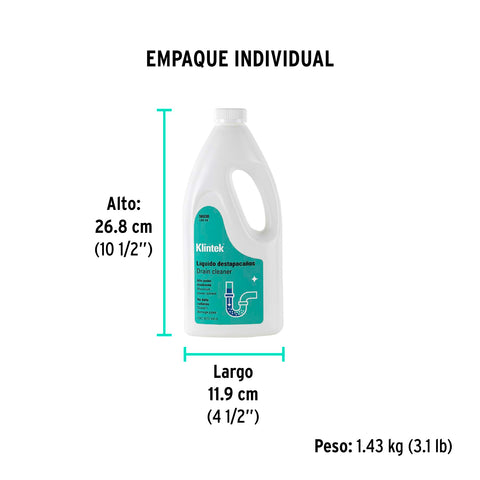 Líquido destapacaños de 946 ml, KLINTEK | LIDE-94 | 56030