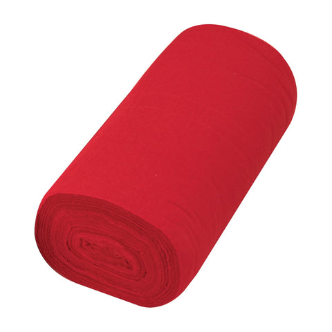 Rollo de 50 m de franela roja de algodón, KLINTEK | FRA-50R | 57002