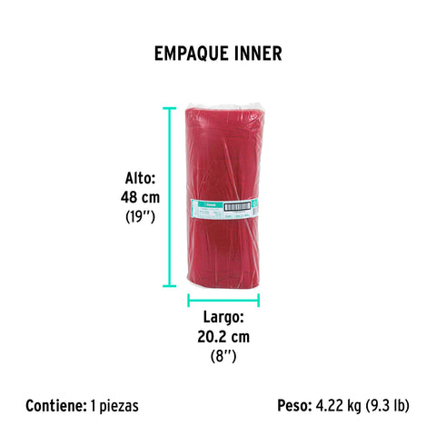 Rollo de 50 m de franela roja de algodón, KLINTEK | FRA-50R | 57002