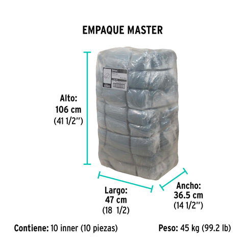 Rollo de 50 m de franela gris de algodón, KLINTEK | FRA-50G | 57003