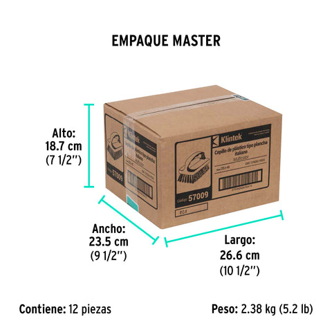 Cepillo tipo italiano de plástico, KLINTEK | CELI-45 | 57009