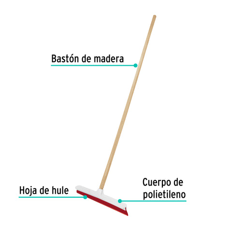 Jalador con base de plástico de 40 cm, con bastón de madera | JALI-40 | 57017