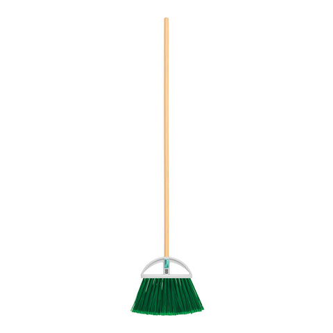 Escoba grande tipo abanico, cerdas de PVC, bastón de madera | ES-250A | 57052