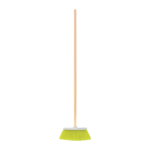 Escoba chica tipo cepillo, cerdas de PVC, bastón de madera | ES-140C | 57053