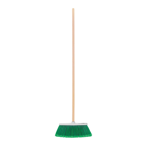Escoba grande tipo cepillo, cerdas de PVC, bastón de madera | ES-220C | 57055