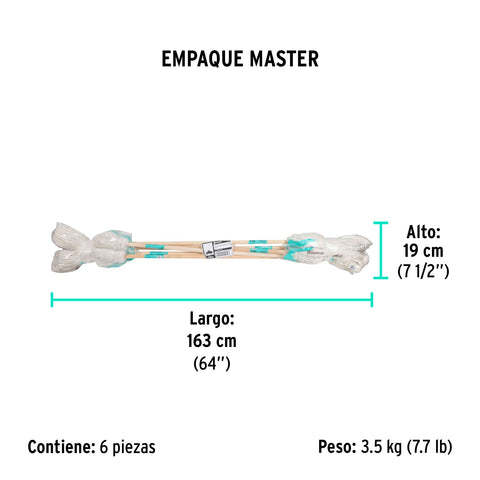 Trapeador tipo mechudo, 350 g con bastón de 120 cm, KLINTEK | MECH-350 | 57056