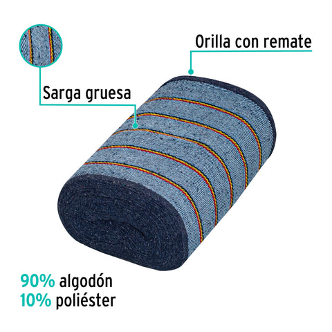 Rollo de 25 m de jerga sarga gruesa azul, KLINTEK | JER-25A | 57058