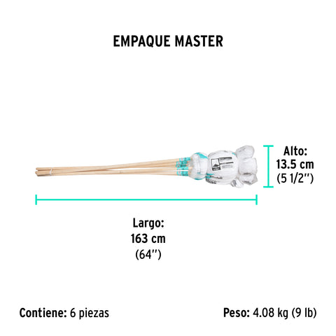 Trapeador tipo mechudo, 450 g con bastón de 120 cm, KLINTEK | MECH-450 | 57061