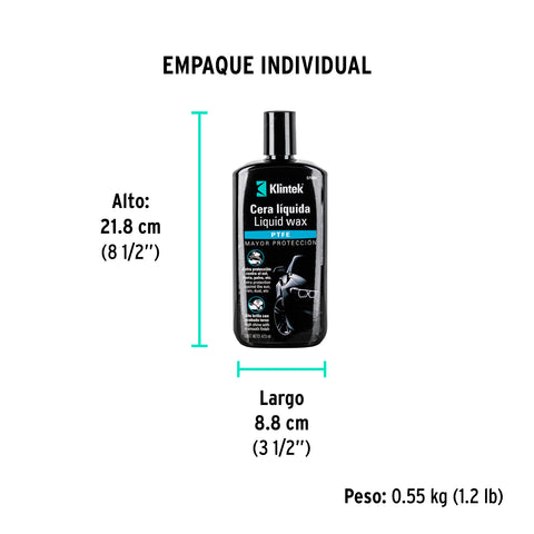 Cera líquida PTFE para auto, 473 ml, KLINTEK | EA-32 | 57089