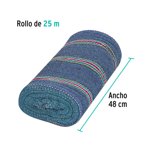Rollo de 25 m de jerga sarga ligera azul, KLINTEK | JER-25AL | 57101