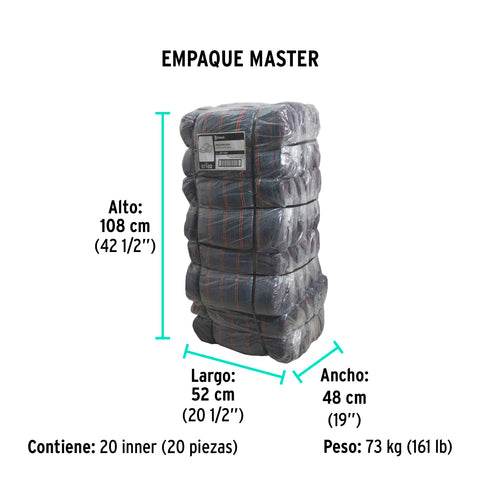 Rollo de 25 m de jerga plana gris, KLINTEK | JER-25GP | 57102