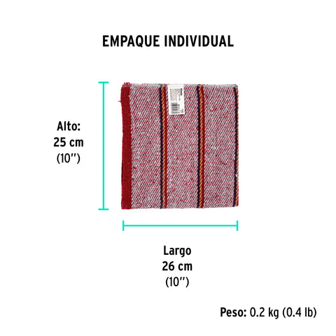 Jerga roja sarga gruesa de 1 m x 48 cm, KLINTEK | JER-1R | 57103