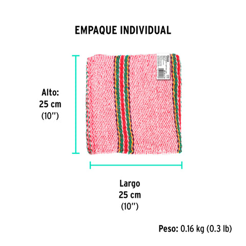 Jerga sarga ligera de 1 m x 48 cm roja, KLINTEK | JER-1RL | 57105