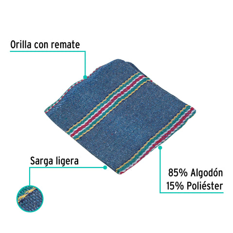 Jerga azul sarga ligera de 1 m x 48 cm, KLINTEK | JER-1AL | 57106