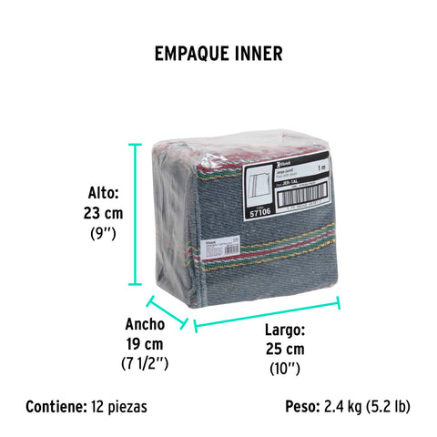Jerga azul sarga ligera de 1 m x 48 cm, KLINTEK | JER-1AL | 57106
