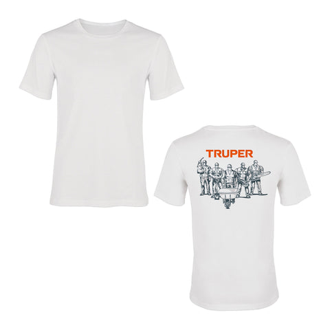 Playera cuello redondo para hombre, blanca, G, Truper | CAM-BLA-40 | 60005