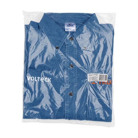 Camisa de mezclilla manga larga para hombre, CH, Truper | CAM-MEZ-LS | 60336