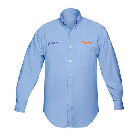 Camisa manga larga para hombre, azul, G, Truper | CAM-AZ-LL | 60346