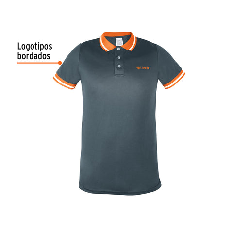 Playera polo performance para hombre, gris, G, Truper | DRY-GC-G | 61083