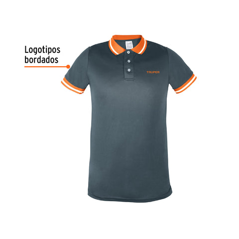 Playera polo performance para hombre, gris, EG, Truper | DRY-GC-XG | 61084