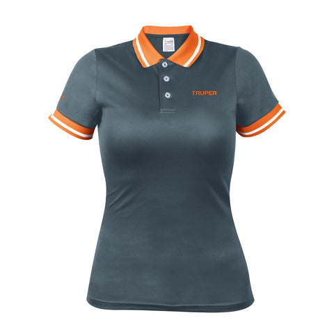 Playera polo performance para mujer, gris, CH, Truper | DRY-GD-C | 61086
