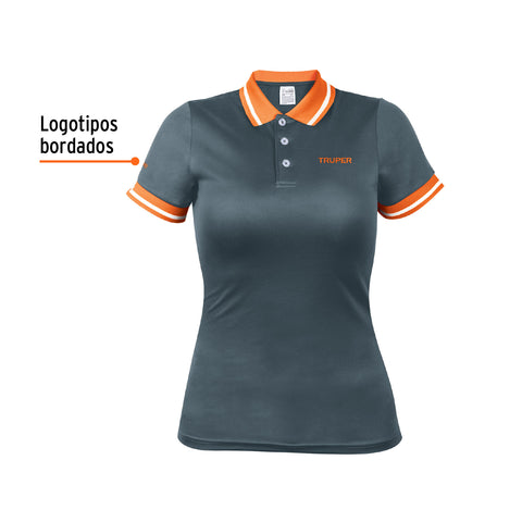 Playera polo performance para mujer, gris, G, Truper | DRY-GD-G | 61088
