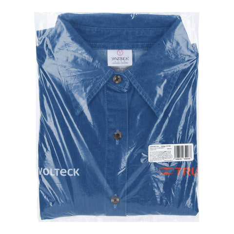 Camisa de mezclilla manga corta para mujer, G, Truper | CAM-MEZ-DCL | 61103
