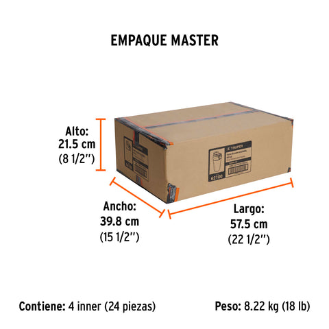 Vaso térmico de acero inoxidable, 450 ml, TRUPER | TERMO-04 | 62100