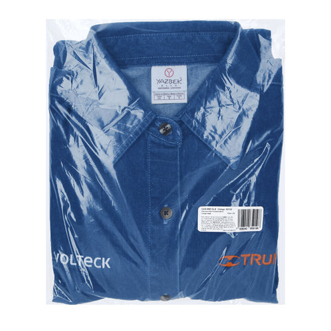 Camisa de mezclilla manga larga para mujer, CH, Truper | CAM-MEZ-DLS | 62106