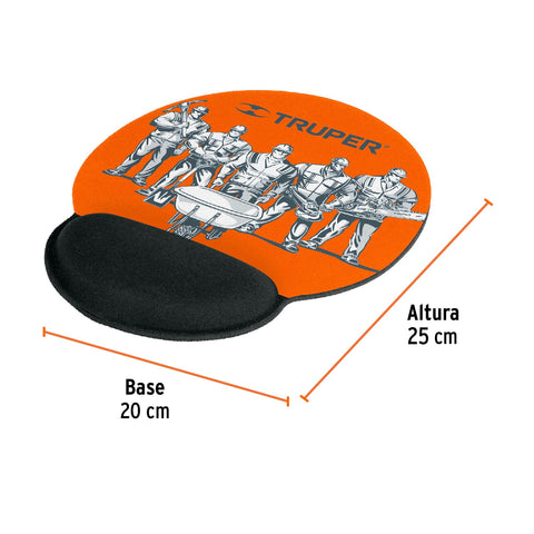 Mouse pad ergonómico de gel, Truper | MPAD-20 | 67017