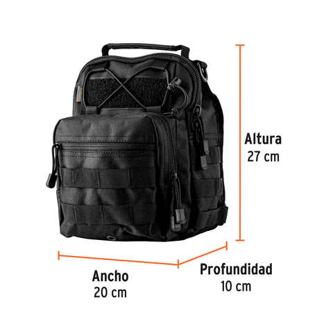 Mochila táctica multiusos negra, Truper | MOLTA-N | 67022