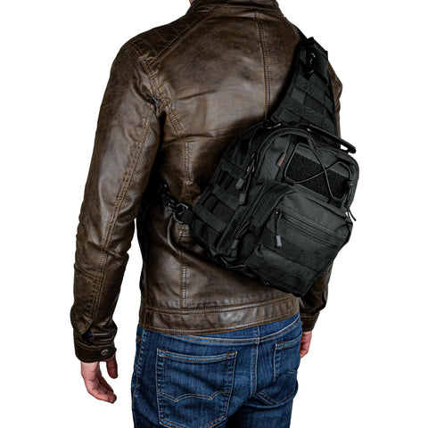 Mochila táctica multiusos negra, Truper | MOLTA-N | 67022