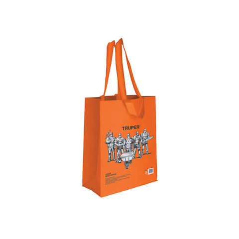 Bolsa ecológica naranja de 38 x 49 cm, Truper | BOEC-38X49 | 67025