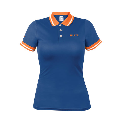 Playera polo performance para mujer, azul, M, Truper | DRY-AD-M | 69971