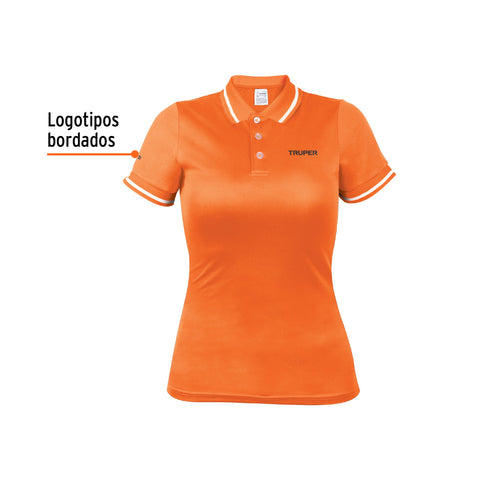 Playera polo performance para mujer, naranja, CH, Truper | DRY-ND-C | 69986