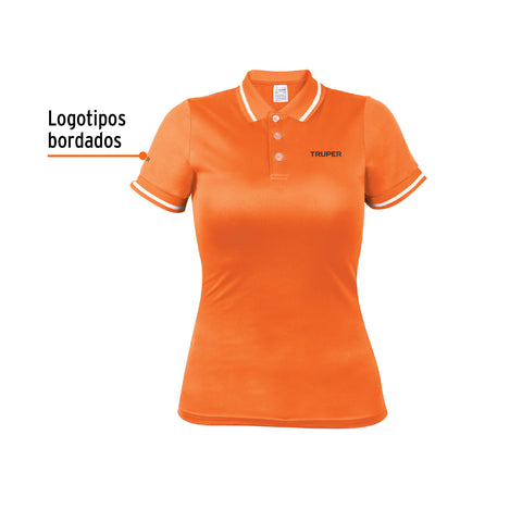 Playera polo performance para mujer, naranja, M, Truper | DRY-ND-M | 69987