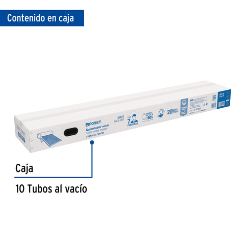Caja c/10 tubos p/calentador solar CALE-20S, 1 de 2, FOSET | CALE-20S-2 | 47669